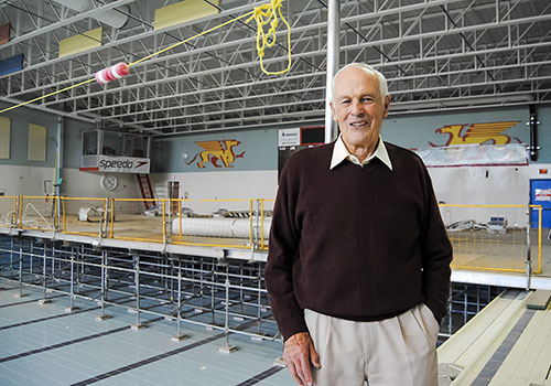 Guelph professor emeritus Jim Stevens, a lifelong member of the university's athletics centre, is looking forward to when the revamped facility opens in 2016.